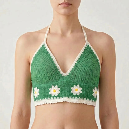 Gehäkeltes Neckholder-Crop-Top - Eva