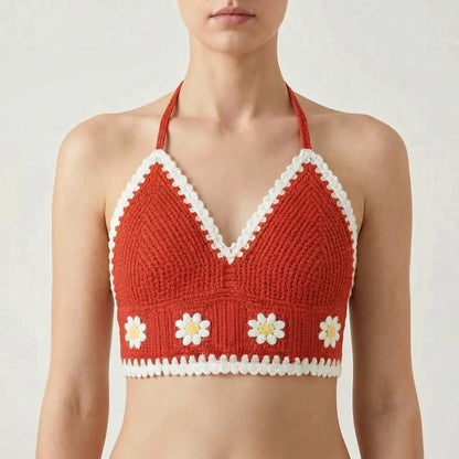 Gehäkeltes Neckholder-Crop-Top - Eva