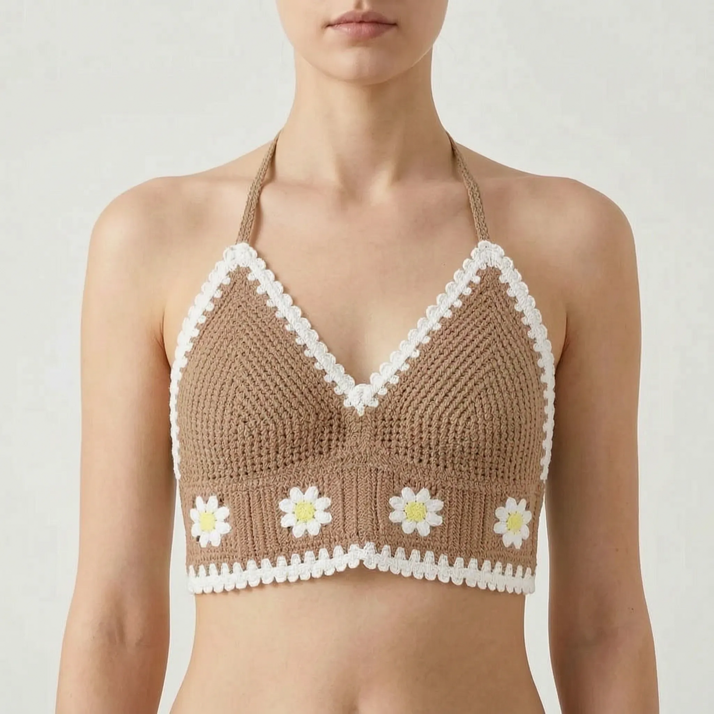 Gehäkeltes Neckholder-Crop-Top - Eva