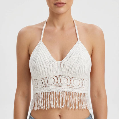 Gehäkeltes Neckholder-Crop-Top - Jane