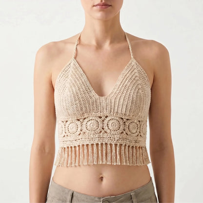 Gehäkeltes Neckholder-Crop-Top - Jane