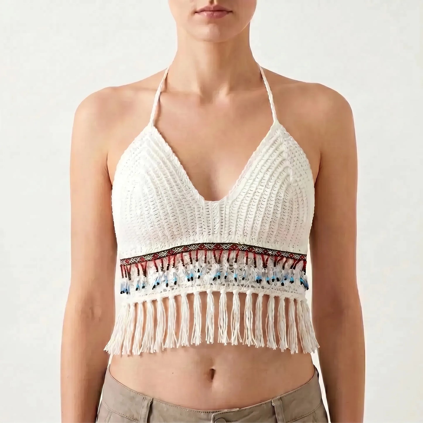 Gehäkeltes Neckholder-Crop-Top - Jane