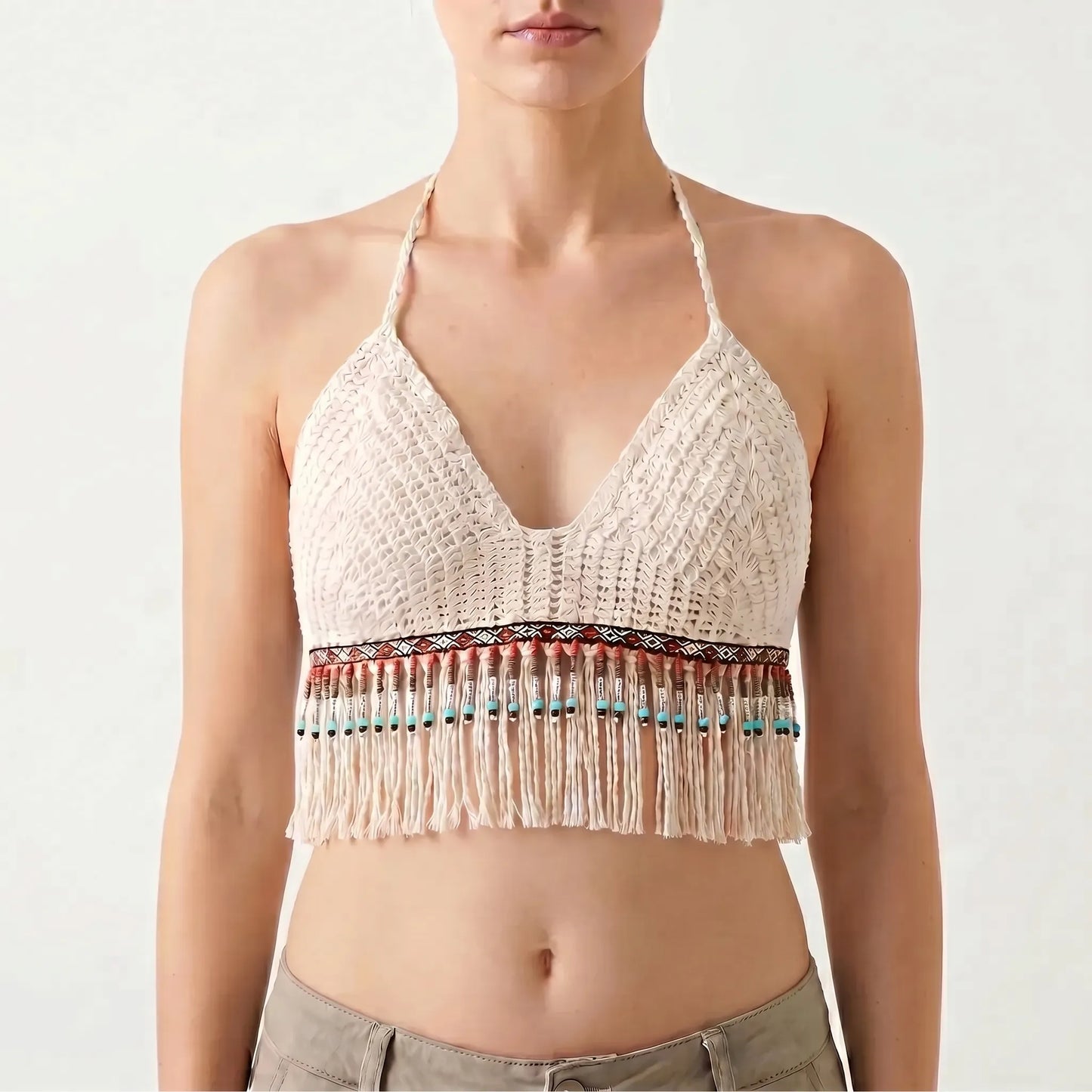 Gehäkeltes Neckholder-Crop-Top - Jane
