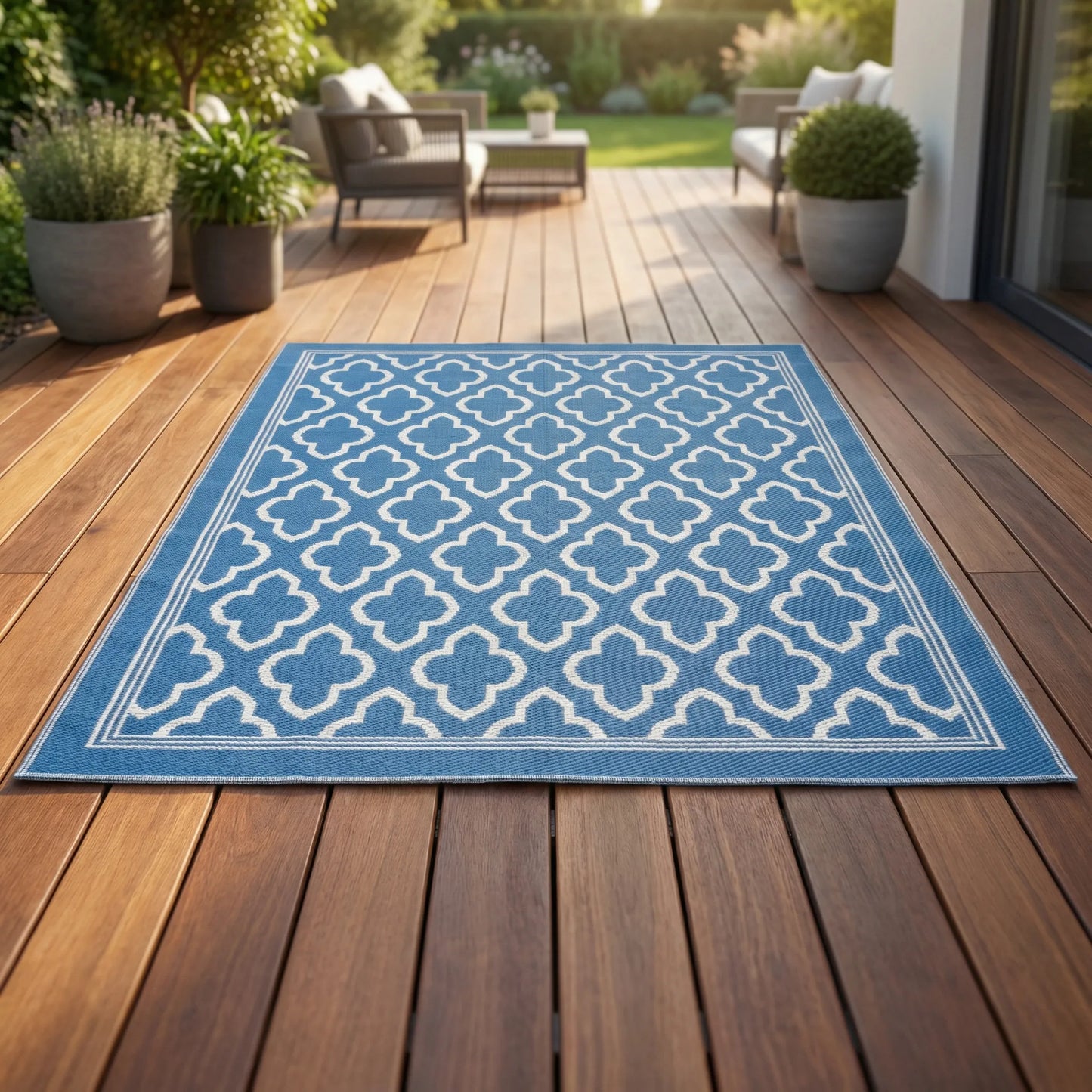 Gemusterter Outdoor-Teppich - PatioLuma