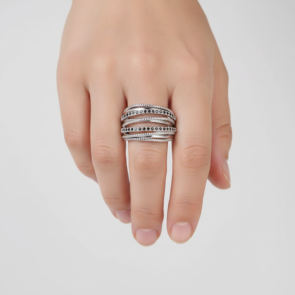 Geometrischer Designring - OfficeElegance