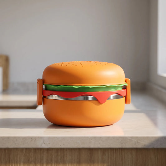 Gestapelte Brotdose In Origineller Hamburger-Form - Zestbin