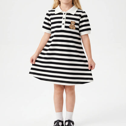 Gestreiftes Polokleid In A-Linie - Cubbela