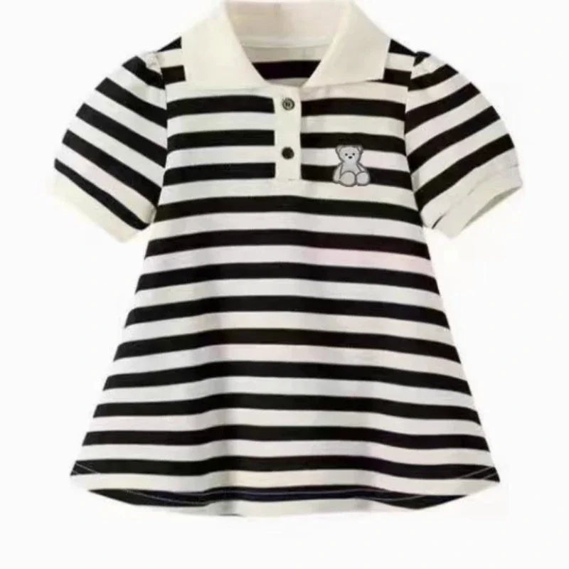 Gestreiftes Polokleid In A-Linie - Cubbela