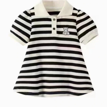 Gestreiftes Polokleid In A-Linie - Cubbela