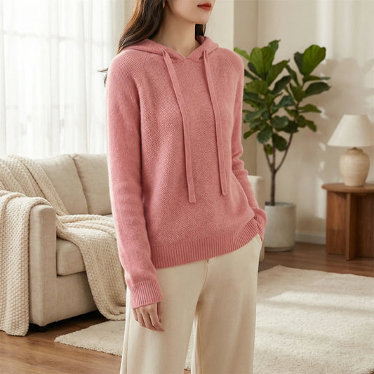 Gestrickter Kapuzenpullover Mit Weicher Struktur - Angie