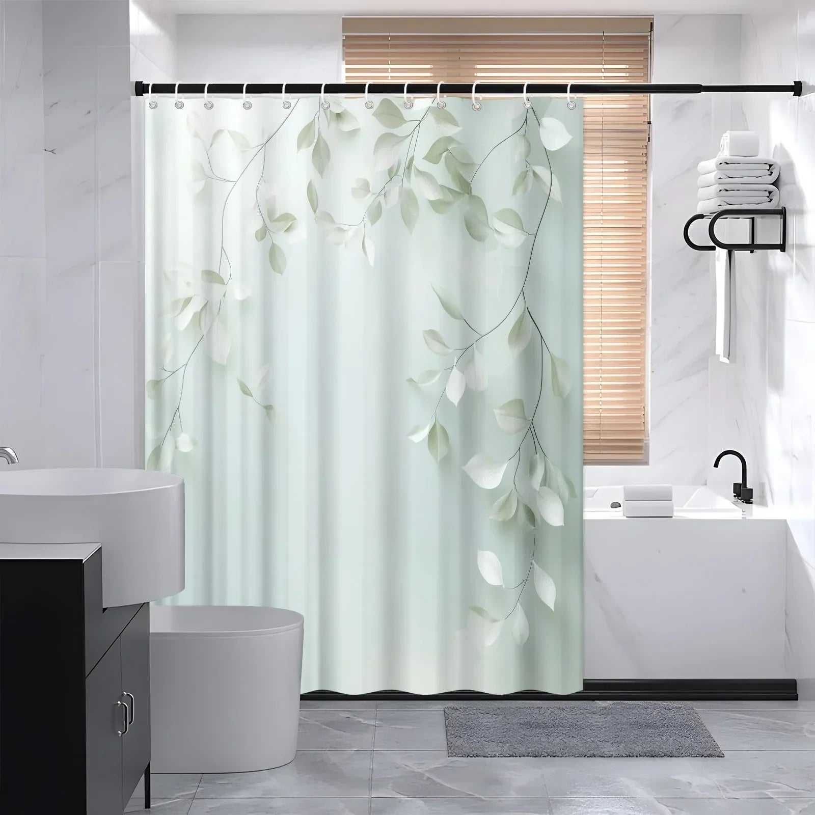 Gewebtes Polyester Duschvorhang - Calmweave