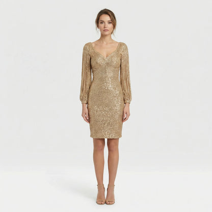 Glamouröses Partykleid Mit V Ausschnitt - Loreen