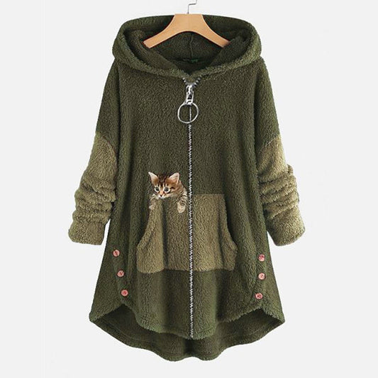 Herbstlicher Teddy-Mantel – Maja