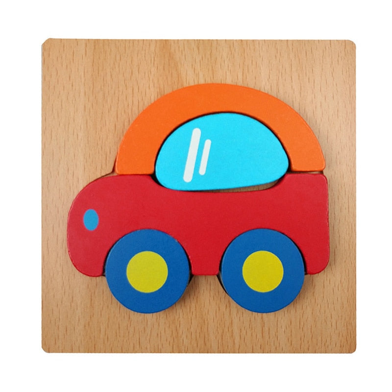 Montessori Lernpuzzle aus Holz – FarbenFreude (1+1 Gratis)