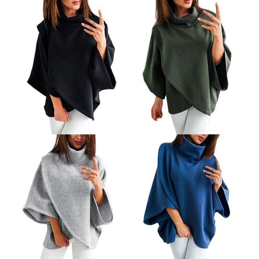 Asymmetrischer Damen Rollkragenpullover – Herbstzauber Mara