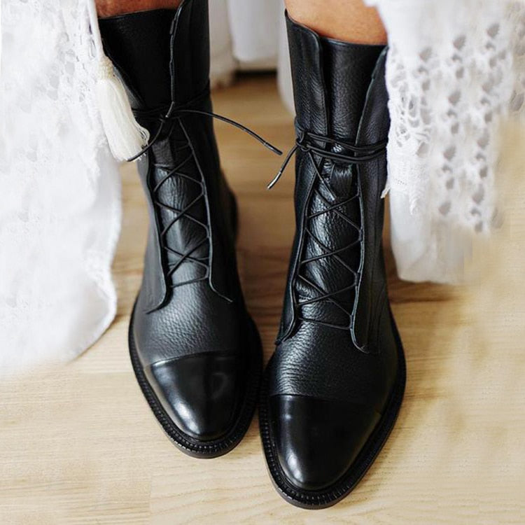 Herbstliche Vintage Damen Stiefeletten – Marvella