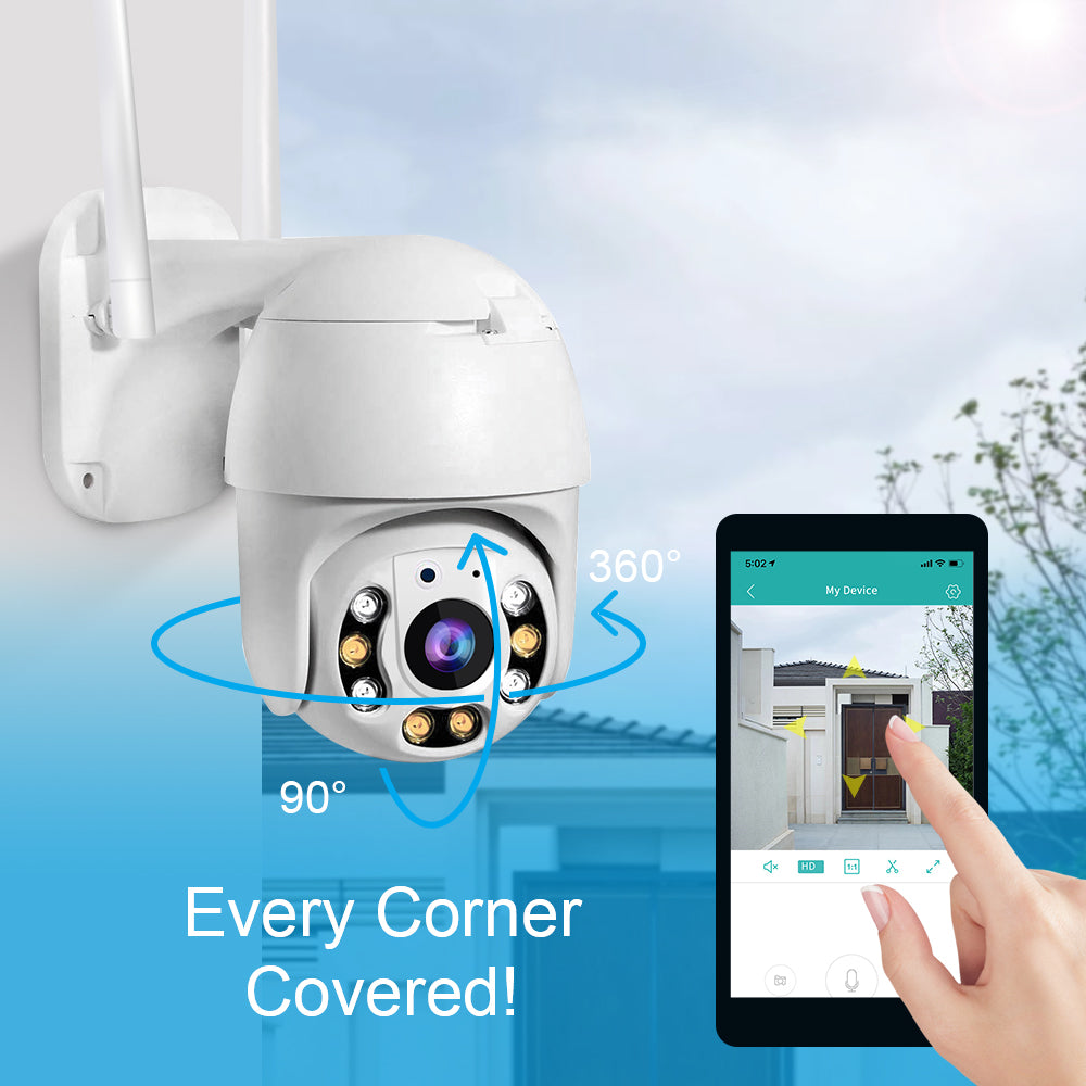 Drahtlose Außenüberwachungskamera mit WiFi – SecureView 360