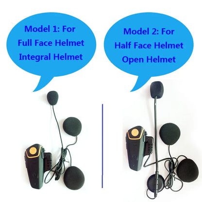 Wasserdichtes Bluetooth-Motorrad-Intercom mit FM und 1000 m Reichweite – RoadLink