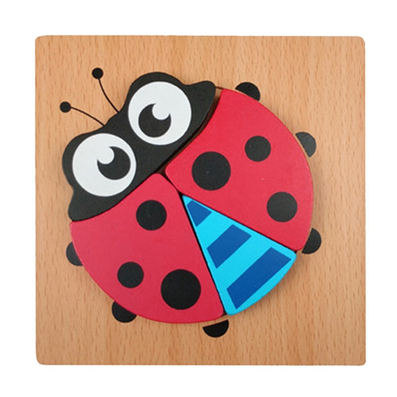 Montessori Lernpuzzle aus Holz – FarbenFreude (1+1 Gratis)