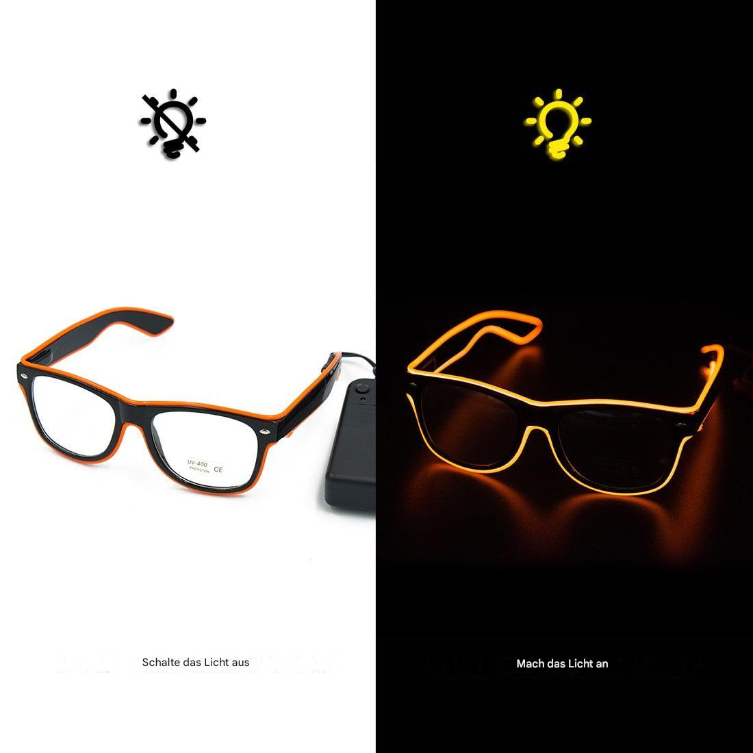 Leuchtende Neonbrille - LumaGlow