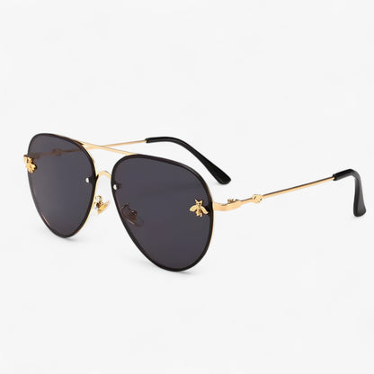 Vintage Piloten-Sonnenbrille mit Bienen-Detail – Halcyon