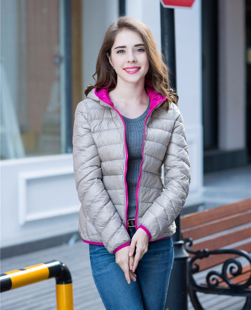 Stilvolle Wendbare Damen Daunenjacke - Aurora