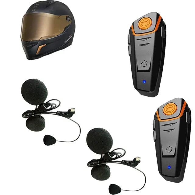 Wasserdichtes Bluetooth-Motorrad-Intercom mit FM und 1000 m Reichweite – RoadLink