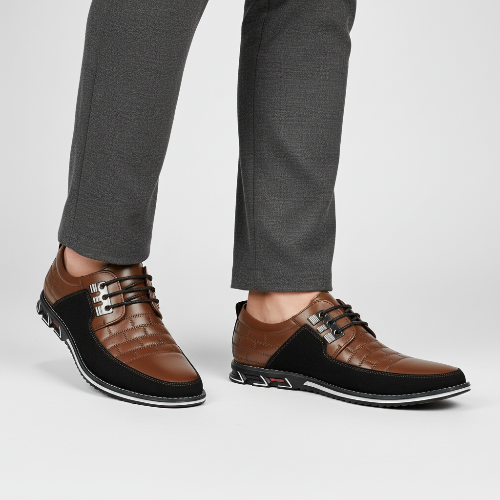 Halbschuh Aus Leder Mit Schnürung - Russell