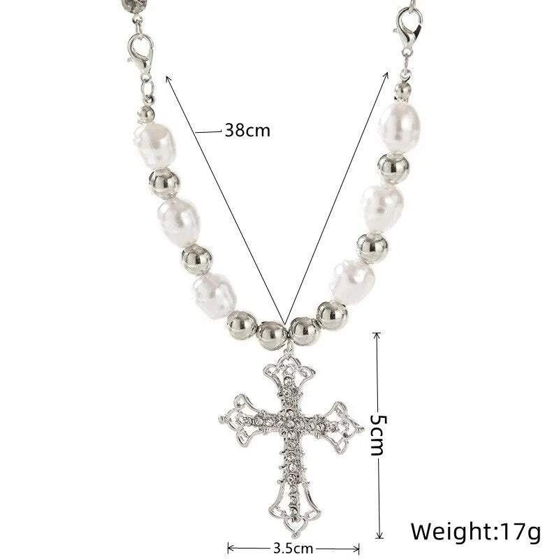 Halskette Mit Kreuzanhänger - PearlCross