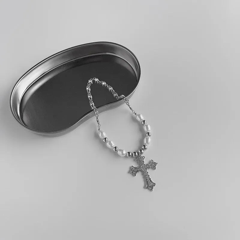 Halskette Mit Kreuzanhänger - PearlCross
