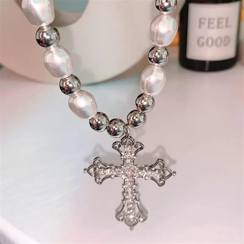 Halskette Mit Kreuzanhänger - PearlCross