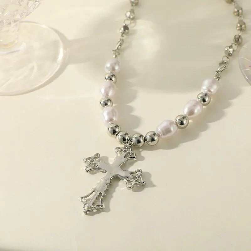 Halskette Mit Kreuzanhänger - PearlCross