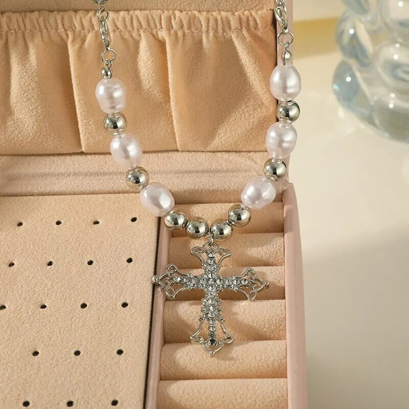 Halskette Mit Kreuzanhänger - PearlCross
