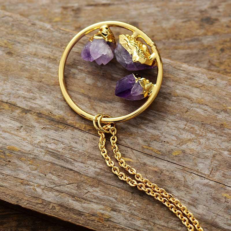 Handgefertigte Amethystkette - ElysiumNecklace