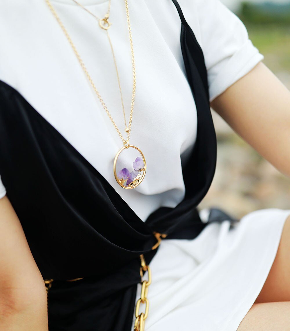 Handgefertigte Amethystkette - ElysiumNecklace