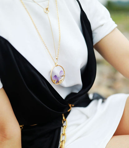 Handgefertigte Amethystkette - ElysiumNecklace