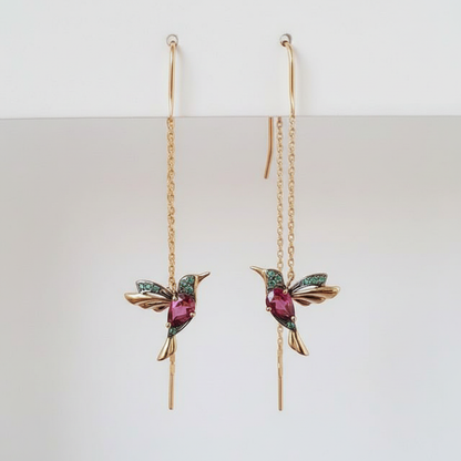 Handgefertigte Ohrringe - HummingbirdGleam