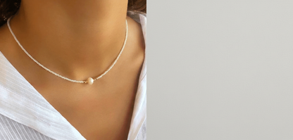 Handgefertigte Perlenkette - ShimmerLuxe