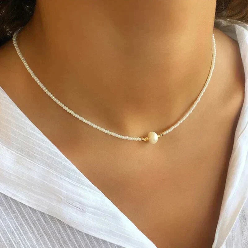 Handgefertigte Perlenkette - ShimmerLuxe