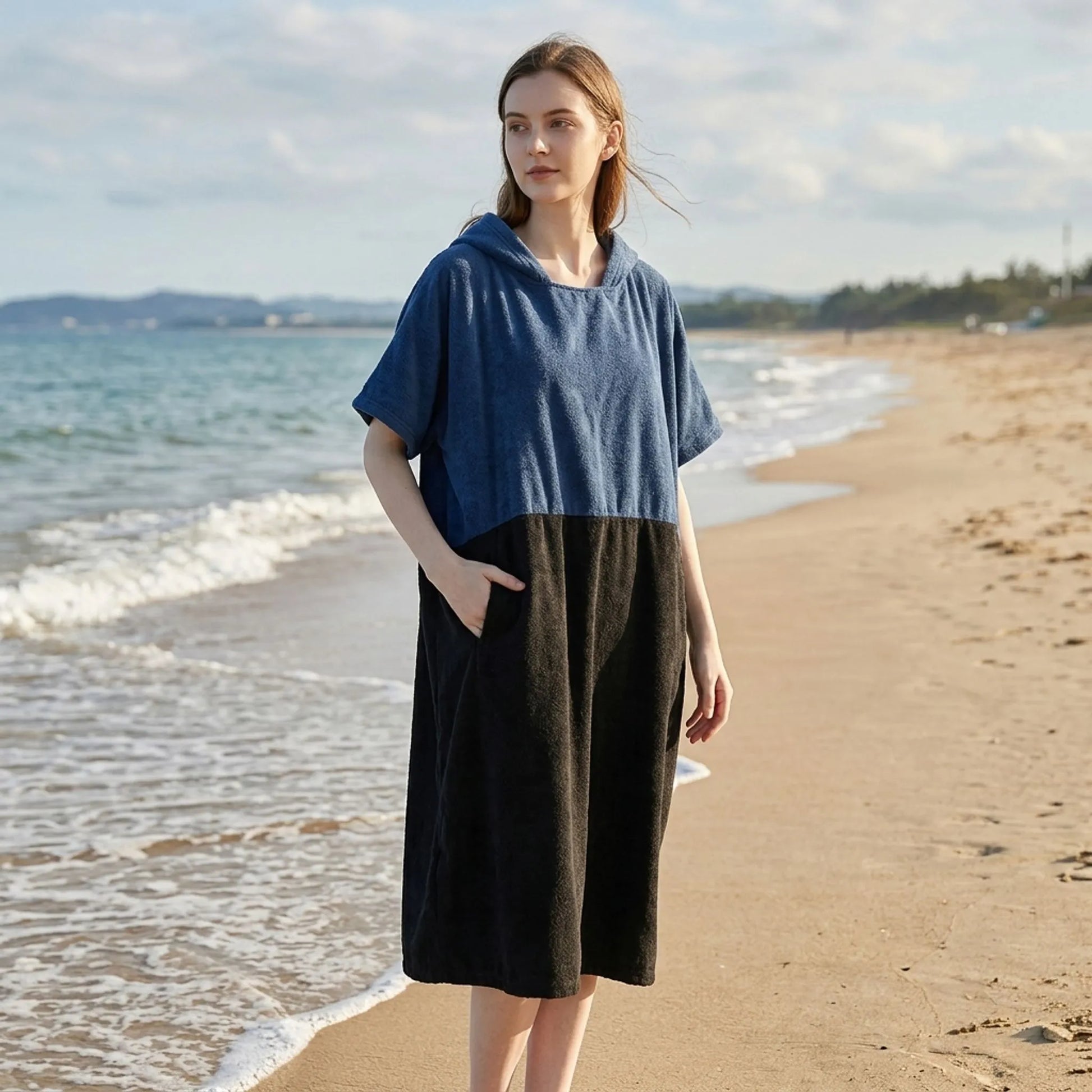 Handtuch-Poncho Mit Kapuze - Solmarl