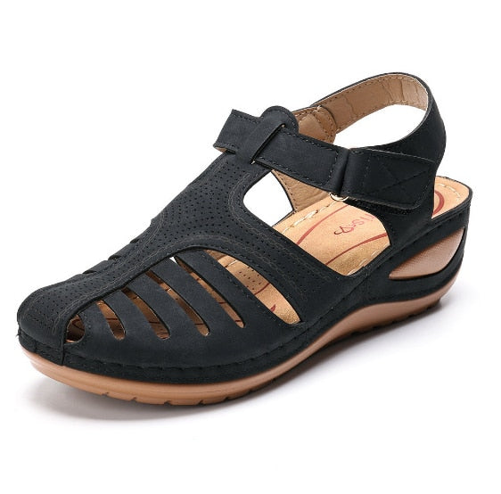 Leren orthopädische Damensandalen – Elin