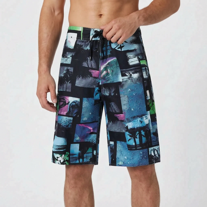 Herren-Boardshorts Mit Grafikprint - Oceaniq