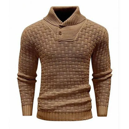 Herrenpullover Mit Schalkragen Und Strickmuster - Lenny