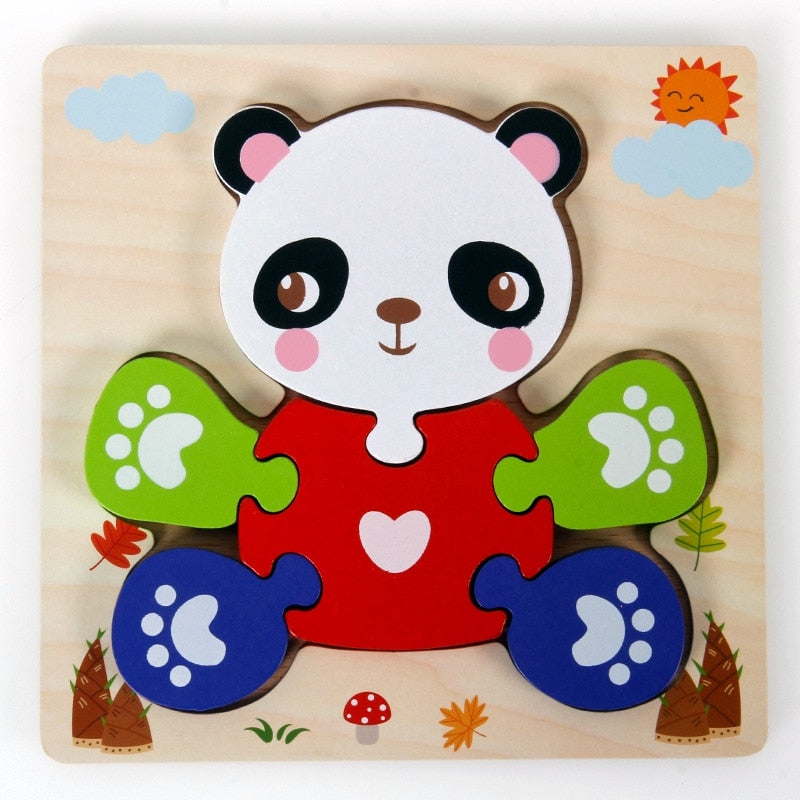 Montessori Lernpuzzle aus Holz – FarbenFreude (1+1 Gratis)