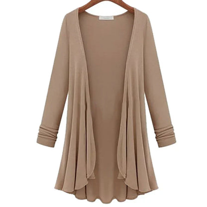 Damen Strick-Cardigan mit Rüschen – Chiara