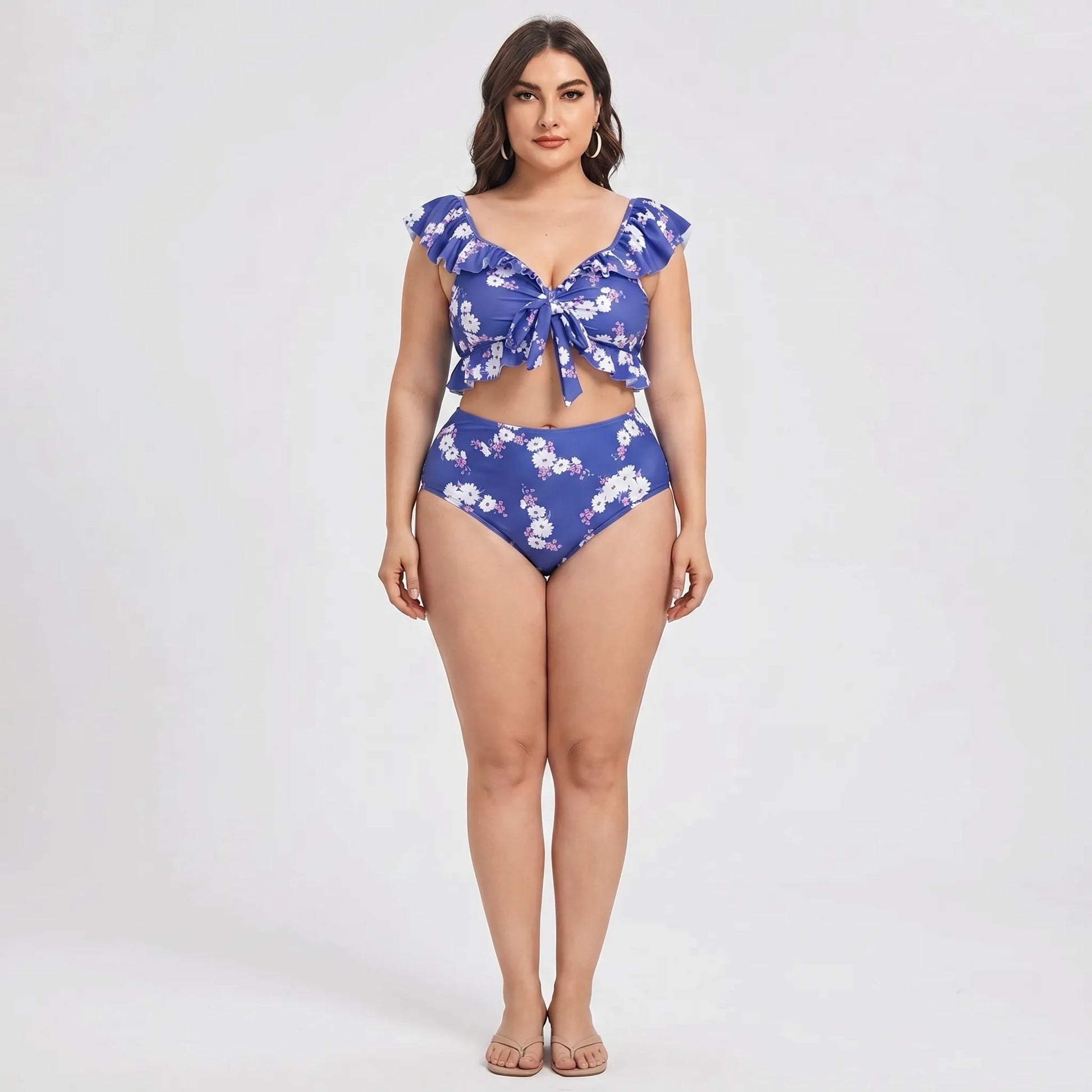 High Waist Bikini Set In Großen Größen - Jeanette