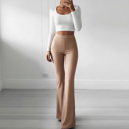 Hoch Taillierte Flared-Hose - Annika
