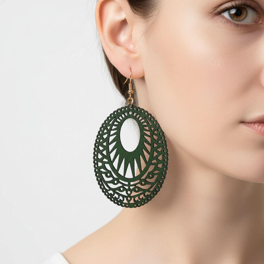 Hollow Wooden Earrings - WoodVibe