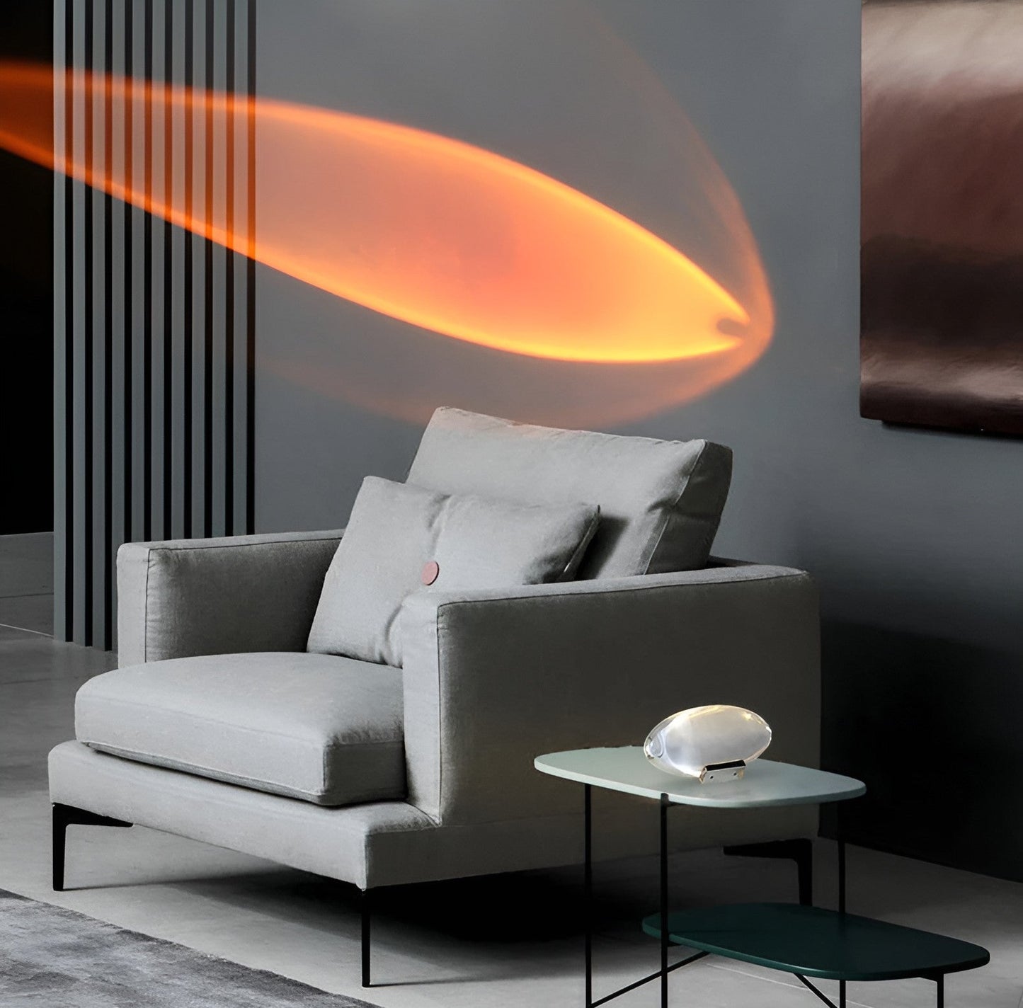 Prismatische Projektionslampe mit LED – Lunara