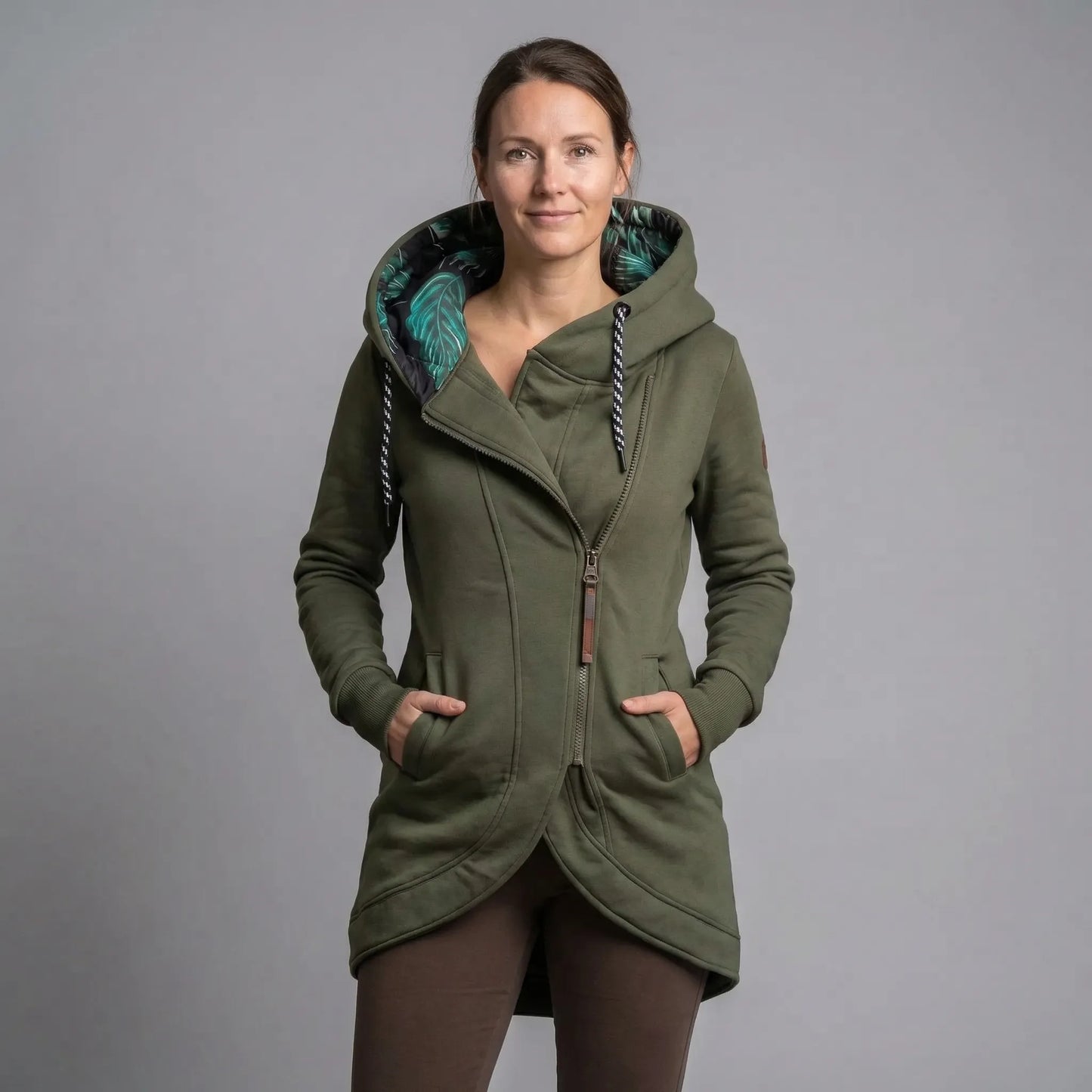Hooded Zip-Up Winter Jacket For Women - Sally
